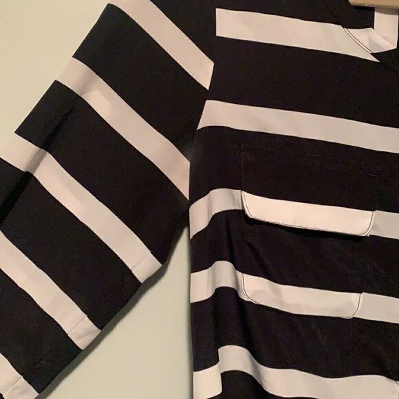 Navy Striped Blouse   - Picture 6 of 7